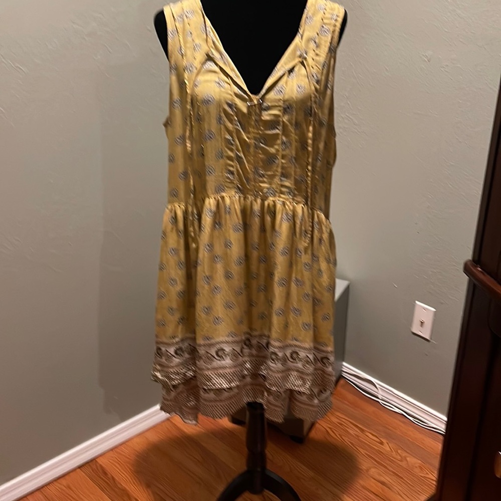 William Rast Size XL Gold-mini dress sleeveless